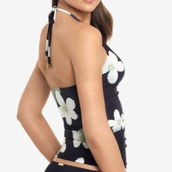 Ralph Lauren Villa Floral High Neck Halterkini Top - Picture 3 of 16